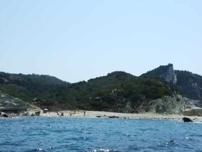 Plani Beach on Paxos Guide's western shore